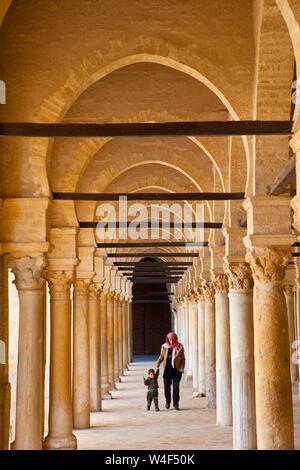 La Gran Mezquita, Kairouan, Tunez, Africa Foto Stock