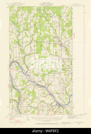 Maine USGS Mappa storico Fort Fairfield 306566 1951 62500 Restauro Foto Stock
