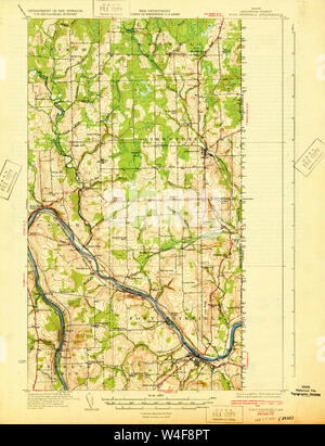 Maine USGS Mappa storico Fort Fairfield 807492 1933 62500 Restauro Foto Stock