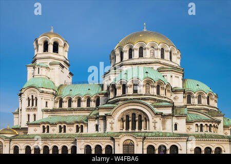 La Bulgaria, Sofia, chiesa cattedrale Alexander Nevski nel centro della capitale bulgara Sofia Foto Stock