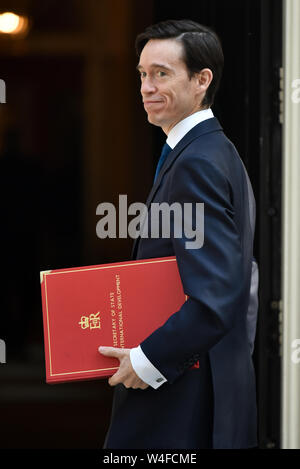 A Downing Street, Londra, Regno Unito. Il 23 luglio 2019. Rory Stewart. Arrivano i ministri per la riunione di gabinetto. Credito: Matteo Chattle/Alamy Live News Foto Stock