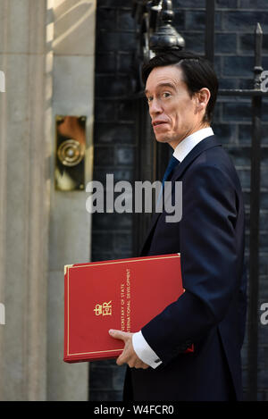 A Downing Street, Londra, Regno Unito. Il 23 luglio 2019. Rory Stewart. Arrivano i ministri per la riunione di gabinetto. Credito: Matteo Chattle/Alamy Live News Foto Stock