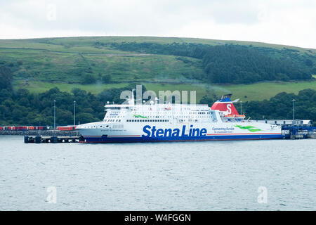 Stena Line traghetto attraccato a Cairnryan, Stranraer, Scozia. Foto Stock