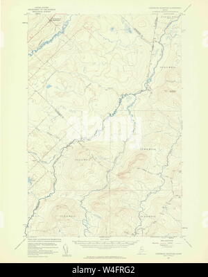 Maine USGS Mappa storica montagna di legno duro 306603 1957 62500 Restauro Foto Stock