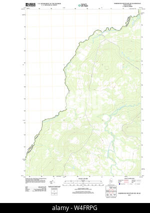 Maine USGS Mappa storica montagna di legno duro SW 20110906 TM il restauro Foto Stock