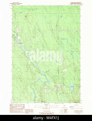 Maine USGS Mappa storica Haynesville 105208 1989 24000 Restauro Foto Stock