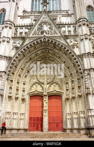 Portico della Cattedrale Saint-Pierre di Nantes. Loire-Atlantique. Pays de la Loire. Francia Foto Stock