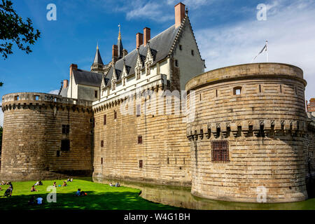 Nantes. Château des Ducs de Bretagne, Castello dei Duchi di Bretagna, Loire Atlantique. Pays de la Loire. Francia Foto Stock