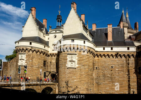 Nantes. Château des Ducs de Bretagne, Castello dei Duchi di Bretagna, Loire Atlantique. Pays de la Loire. Francia Foto Stock