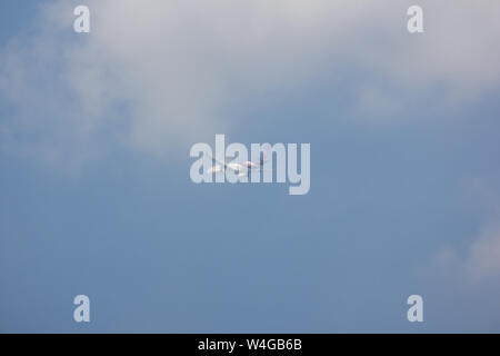 Licciana Nardi, Italia - 17 Luglio 2019: HS-TEU Airbus A330-300 di Thai Airways. In Volo Chiang Mai a Bangkok. Foto Stock