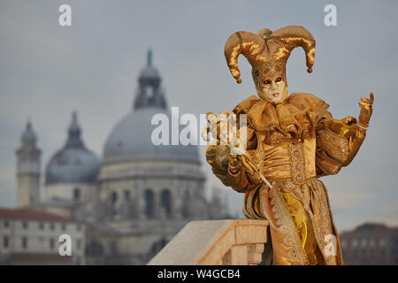 Maschere veneziane in Venezia Italia. Foto Stock