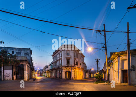 Strade vuote, Havana, Cuba Foto Stock