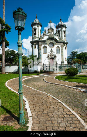 Chiesa di Sao Francisco de Assis in Sao Joao del Rei, Minas Gerais, Brasile Foto Stock