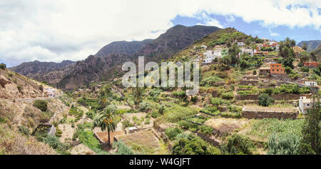 Valle di Vallehermoso, La Gomera, isole Canarie, Spagna Foto Stock