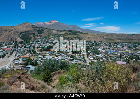 Panorama di Esquel, Chubut, Argentina, Sud America Foto Stock
