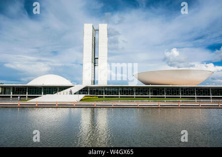 Congresso nazionale, Brasilia, Brasile Foto Stock
