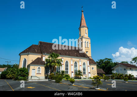 Chiesa luterana in lingua tedesca città Pomerode, Brasile Foto Stock