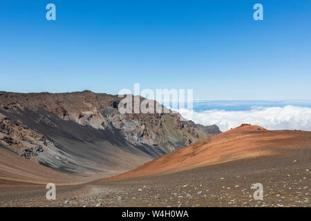 Sabbie di scorrimento Trail, Vulcano Haleakala, Haleakala National Park, Maui, Hawaii, STATI UNITI D'AMERICA Foto Stock