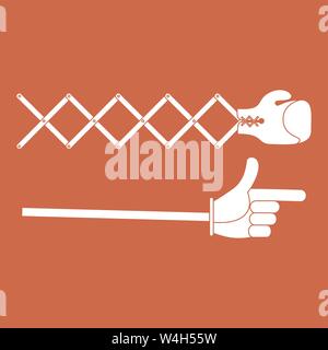 Esteso braccio di punzonatura e puntare il dito Illustrazione Vettoriale