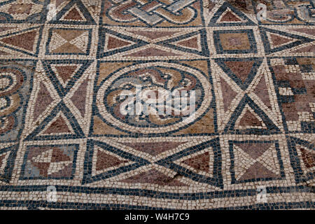 Turchia: mosaici sul pavimento della chiesa di Laodicea, città sul fiume Lycus, una delle Sette Chiese dell Asia affrontate nel Libro della Rivelazione Foto Stock