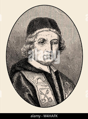 Papa Benedetto XIV o Benedictus XIV, 1675 - 1758, nato Prospero Lorenzo Lambertini, Papa dal 1740 al 1758 Foto Stock