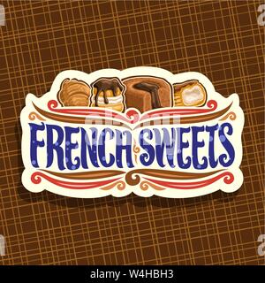 Il logo del vettore per i dolci francesi Illustrazione Vettoriale