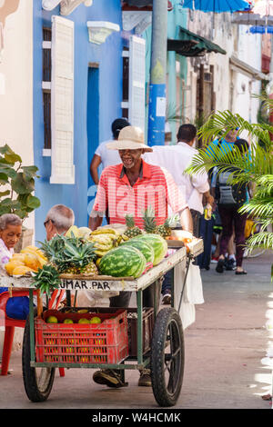 Colombia Cartagena Old Walled City Center Getsemani ispanici ispanici Latino latino latino Latino etnico etnico etnico immigranti minoranza mi Foto Stock