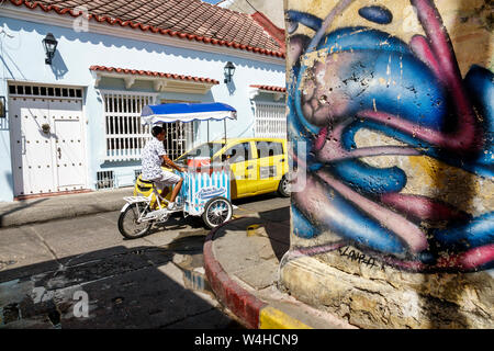 Colombia Cartagena Old Walled City Center Getsemani ispanici ispanici Latino latino latino Latino etnico etnico etnico immigranti minoranza mi Foto Stock