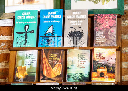 Colombia Cartagena Centro storico Murato Centro Abaco Libros y Cafe Abacus libreria caffè interno libreria latino-americana colombiana Foto Stock