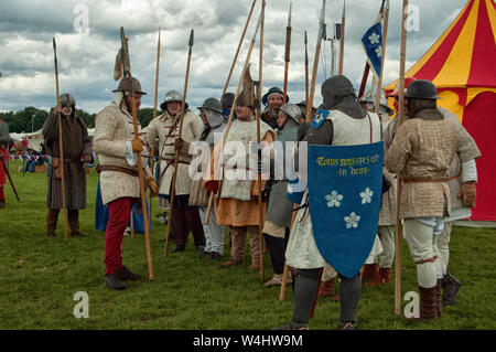 Un medievale rievocazione giorno in Lanark Foto Stock