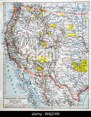 1900 Meyer mappa Foto Stock