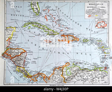 1900 Meyer mappa Foto Stock