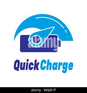 Il design del vettore agli elementi del modello per la rapida e veloce la carica. Illustrazione Vettoriale. EPS 10. Illustrazione Vettoriale