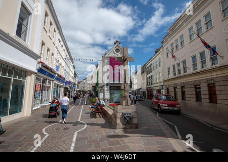 Broad Street, St Helier, Jersey, Isole del canale Foto Stock