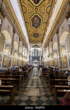 Saint Andrew's Cathedral, interno, Duomo di Amalfi, Italia Foto Stock