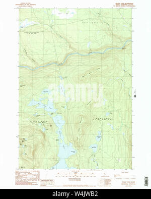 Maine USGS Mappa storica Pierce Pond 102879 1989 24000 Restauro Foto Stock