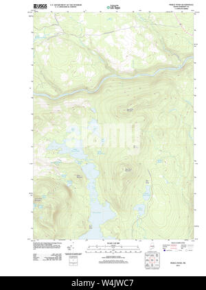 Maine USGS Mappa storica Pierce Pond 20110909 TM il restauro Foto Stock