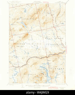 Maine USGS Mappa storica Pierce Pond 460745 1927 62500 Restauro Foto Stock