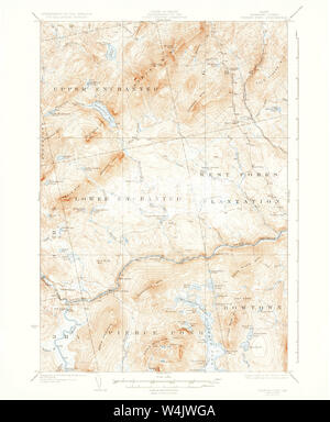 Maine USGS Mappa storica Pierce Pond 460744 1927 62500 Restauro Foto Stock