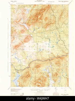 Maine USGS Mappa storica Pierce Pond 460746 1944 62500 Restauro Foto Stock