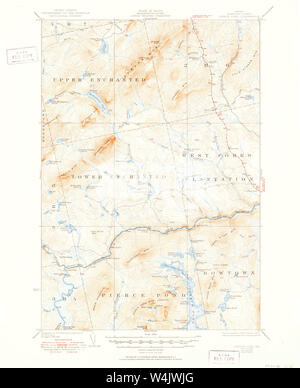 Maine USGS Mappa storica Pierce Pond 460747 1927 62500 Restauro Foto Stock