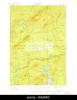 Maine USGS Mappa storica Pierce Pond 460748 1925 62500 Restauro Foto Stock