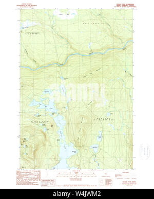 Maine USGS Mappa storica Pierce Pond 460750 1989 24000 Restauro Foto Stock