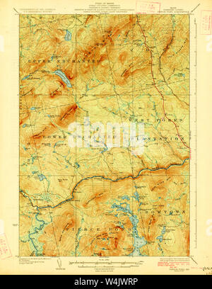 Maine USGS Mappa storica Pierce Pond 807622 1927 62500 Restauro Foto Stock