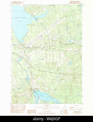 Maine USGS Mappa storica Plymouth 102887 1982 24000 Restauro Foto Stock