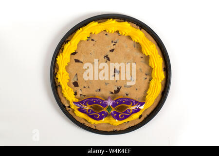 Mardi Gras torta Cookie con maschera Foto Stock