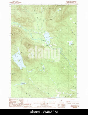 Maine USGS Mappa storica Lago d'argento 102965 1988 24000 Restauro Foto Stock