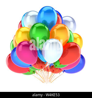 Giallo e verde palloncini party Foto stock - Alamy