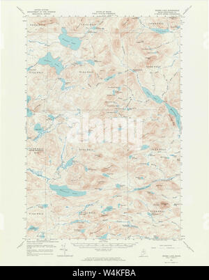 Maine USGS Mappa storica Spider Lago 306792 1961 62500 Restauro Foto Stock