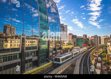 Il Wenshan Neihu e linee di Taipei Sistema di Transito Rapido Foto Stock
